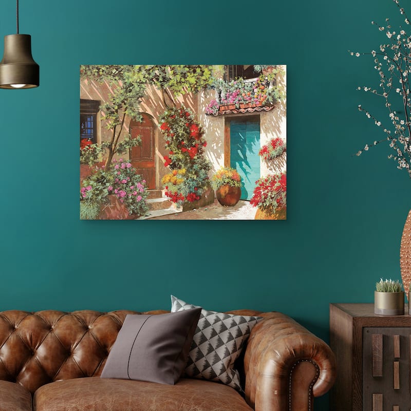 Il Cortile e i Fiori Light by Guido Borelli Canvas Art Print