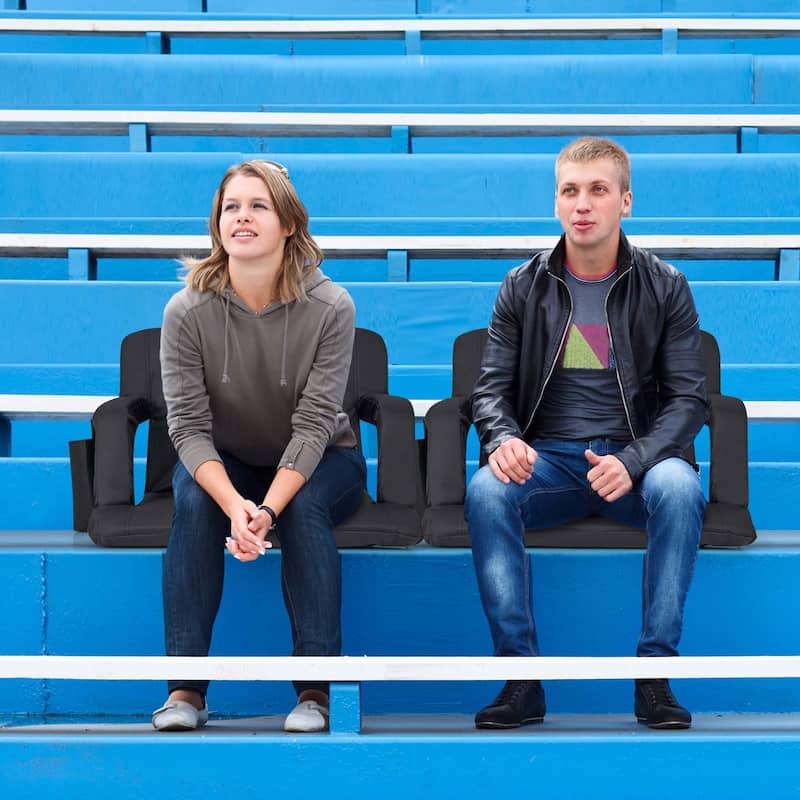Costway 1/2 PCS Stadium Seat for Bleachers Bleacher Chair with 6