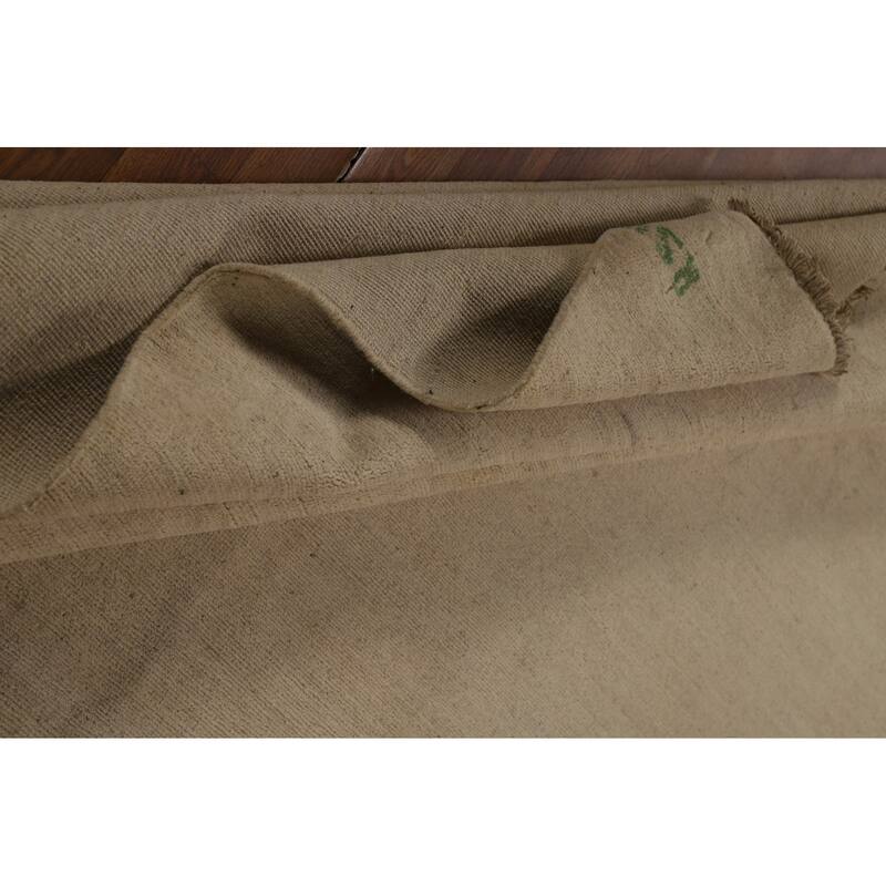 Modern Gabbeh Area Rug Handmade Oriental Beige Wool Carpet - 6'6" x 9'9"