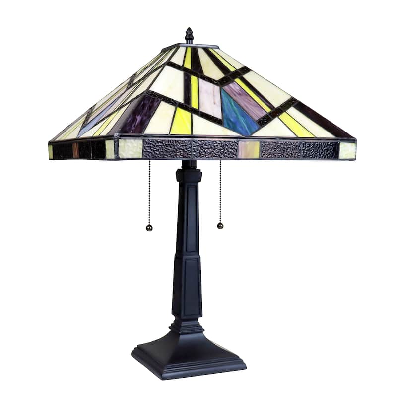 Tiffany Style Mission Design Blackish Bronze Table Lamp
