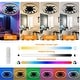 preview thumbnail 2 of 20, 19" RGB Flush Mount Ceiling Fan with Remote, Bladeless Crystal Design, 6-Speed DC Motor, Dimmable LED for Bedroom & Living Room