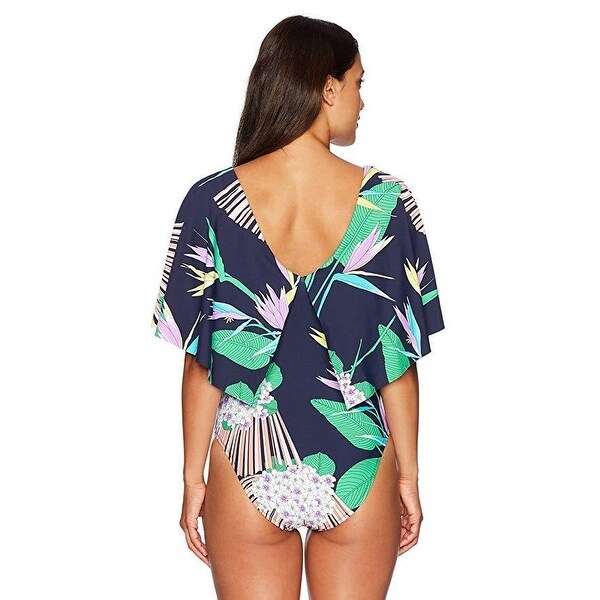 trina turk flutter sleeve swimsuit