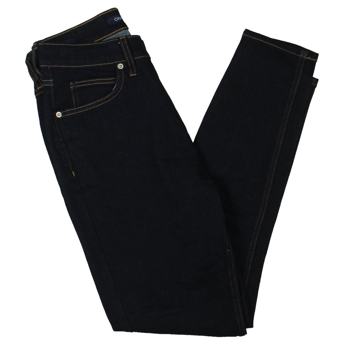 calvin klein mid rise straight jeans