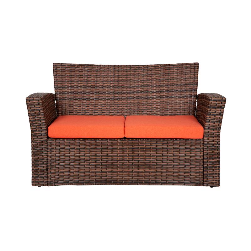 Grandview Outdoor 4-piece Brown Patio Conversation Set with Cushions