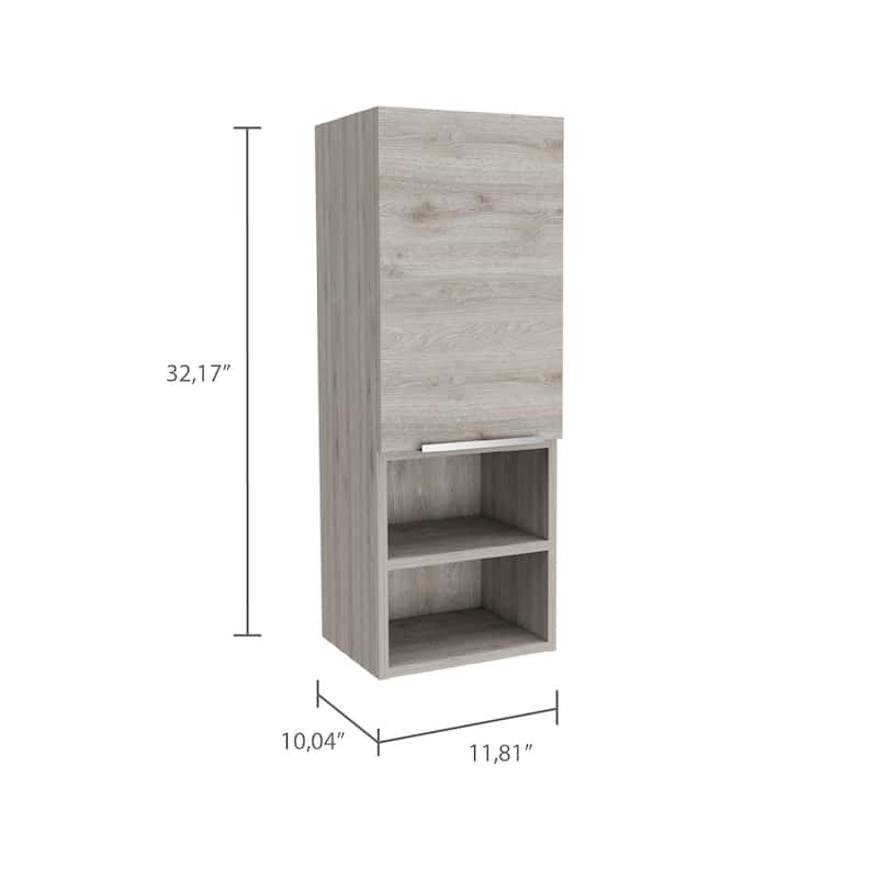 Beardsley 2-Shelf Bathroom Cabinet Light Grey