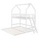 preview thumbnail 9 of 25, Twin Over Twin-Twin House Bunk Bed with Guardrail, Ladder