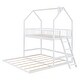 preview thumbnail 9 of 7, White Twin over Twin-Twin House Bunk Bed with Extending Trundle and Ladder