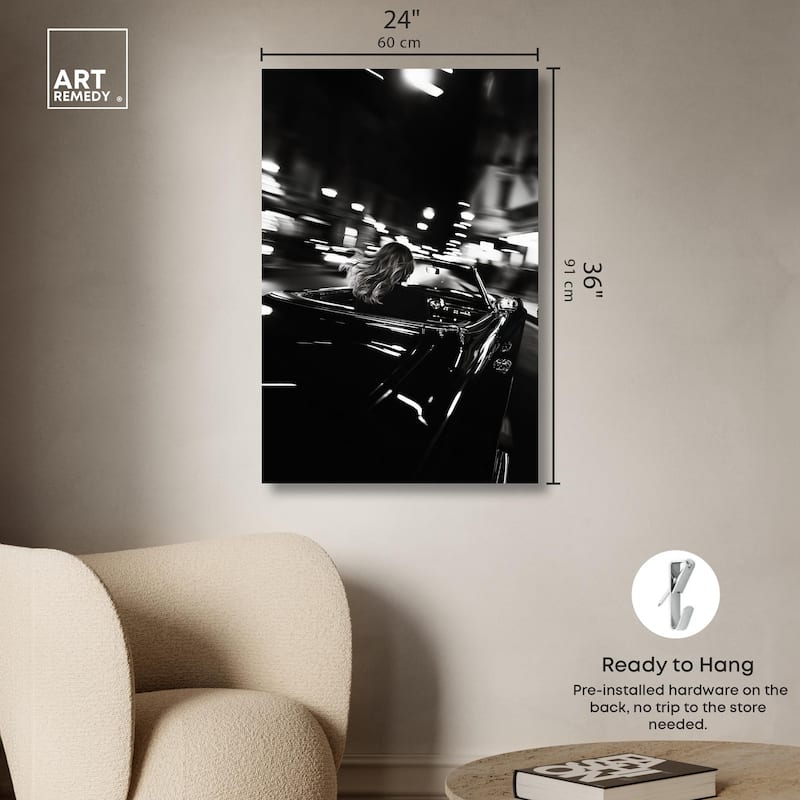 Night Ride Rhapsody Canvas by Art Remedy, Gallery Wrapped