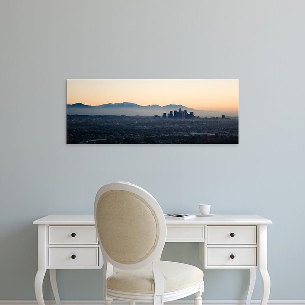 Easy Art Prints Panoramic Images's 'Buildings in a city, Los Angeles, California, USA' Premium Canvas Art