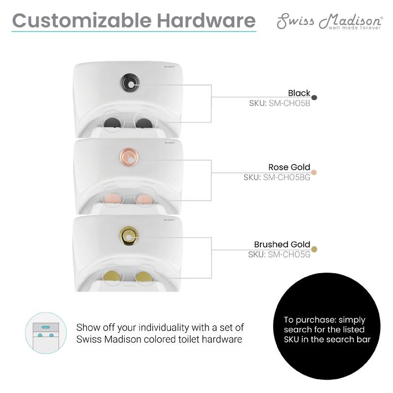 Swiss Madison SM-1T803 Chateau One Piece Elongated Dual 0.8/1.28 GPF Toilet - White