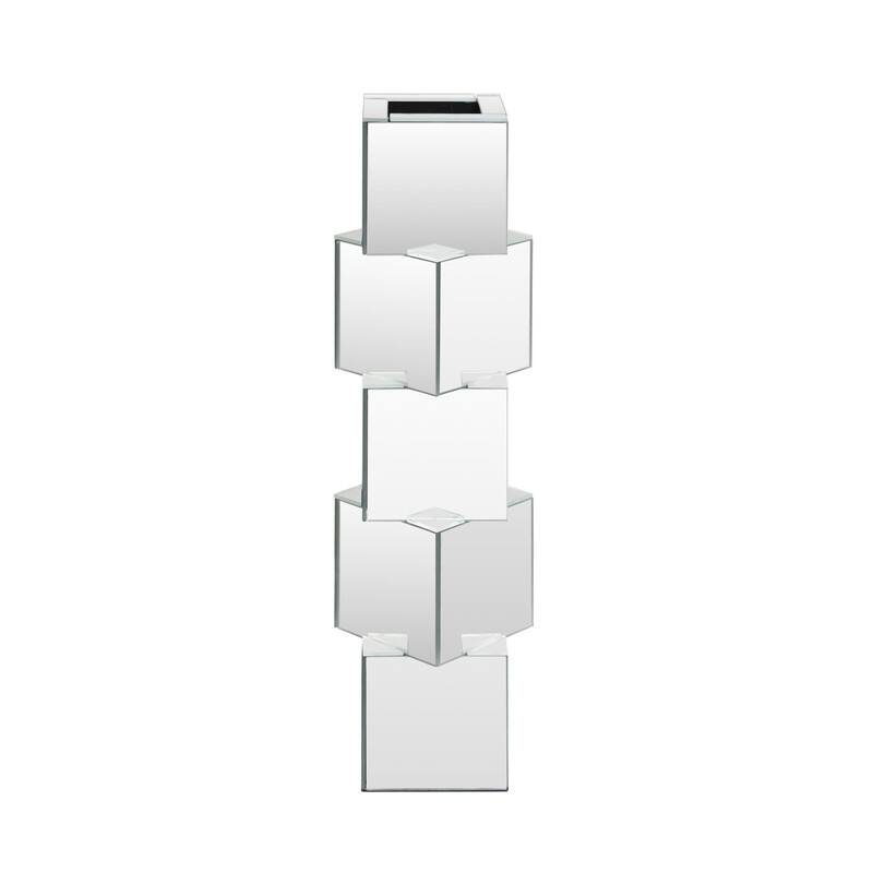 27.75" Square Glass Floor Vase