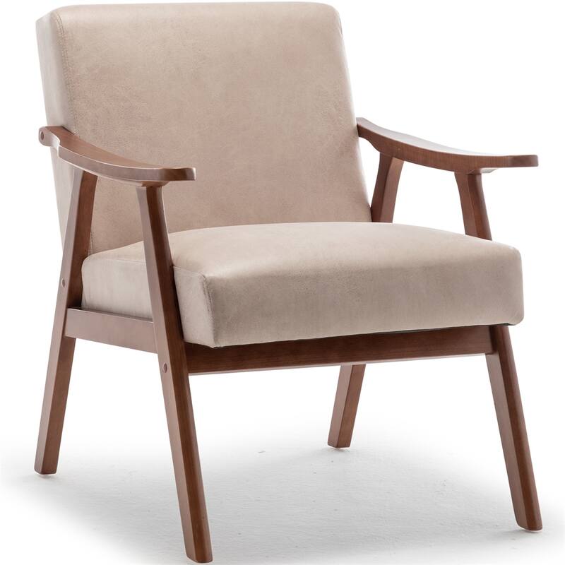 Mid-Century Modern Chair,Solid Wood Frame, Accent Chair
