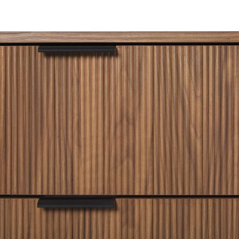 Middlebrook Designs Three Drawer Chest with Reeded Drawer Fronts