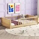 preview thumbnail 23 of 58, Sturdy Structure Floor Twin size Platform Bed with Built-in Book Storage Rack,Kids and Baby