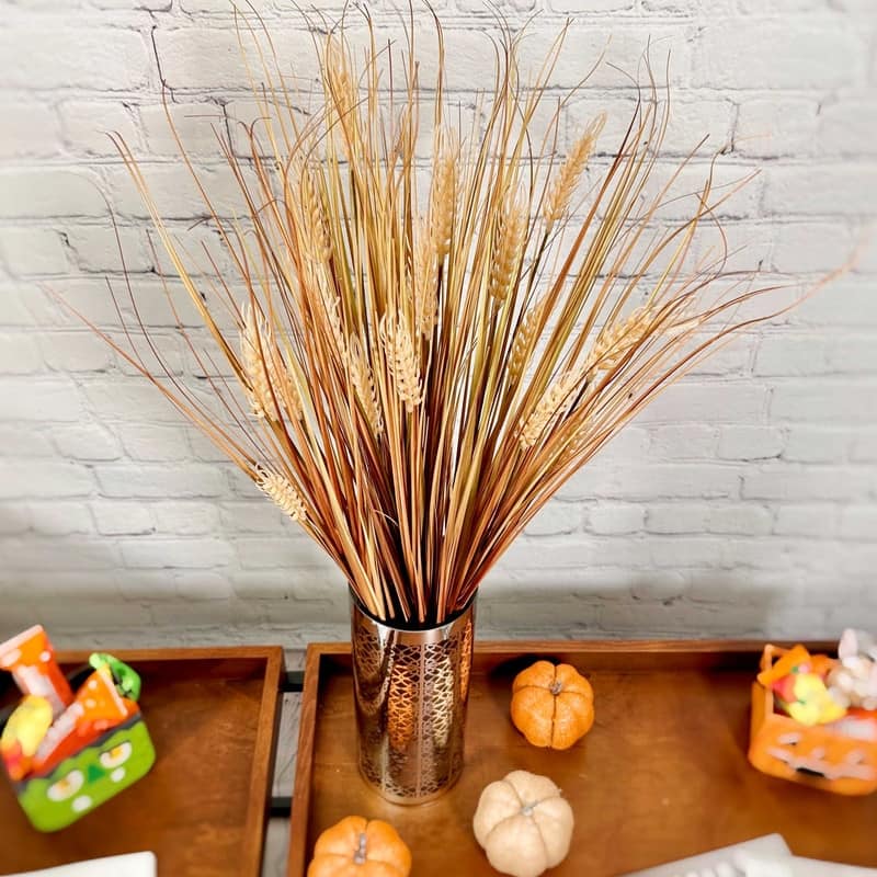 Realistic Faux 28 Inch Wheat Grass For Fall decor, Set of 2 - ABN3B001-GLD-2