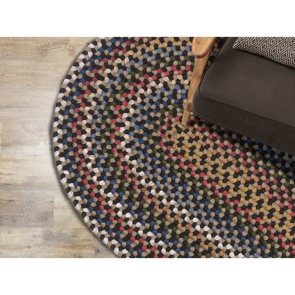 Park Designs Blue And Yellow Cottage Braided Oval Rug 32 In X 42 In : Target