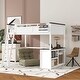 preview thumbnail 2 of 14, Pine Queen Loft Bed with Desk, Storage & USB