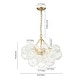 preview thumbnail 19 of 19, Brass Luxury Faceted Glass Globe Cluster Bubble Chandelier