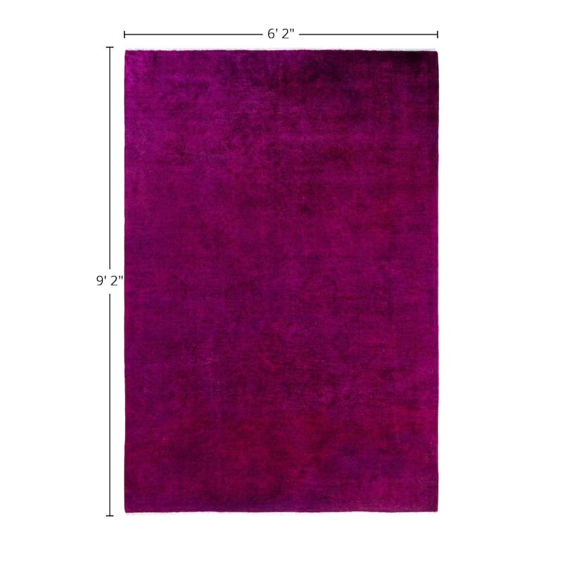 Fine Vibrance One-of-a-Kind Hand-Knotted Area Rug - Pink, 6' 2" x 9' 2" - 6' 2" x 9' 2"