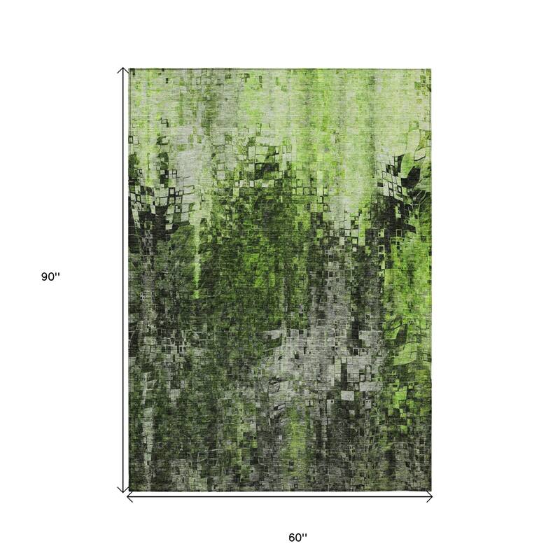 HomeRoots Abstract Transitional Rectangle Outdoor Rug