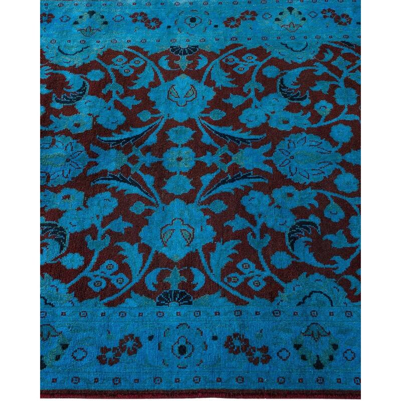 Overton Hand Knotted Wool Vintage Inspired Modern Contemporary Overdyed Beige Area Rug - 2' 7" x 10' 3"