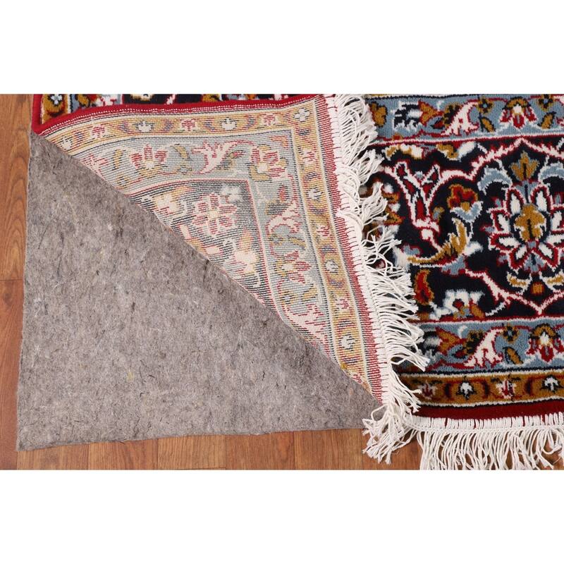 Red Floral Kashan Turkish Rug Machine-Made Carpet - 9'7" x 12'8"