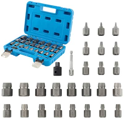 Costway 27 PCS Multi-Spline Screw Extractor Set with 3/8" Drive Hex - See Details