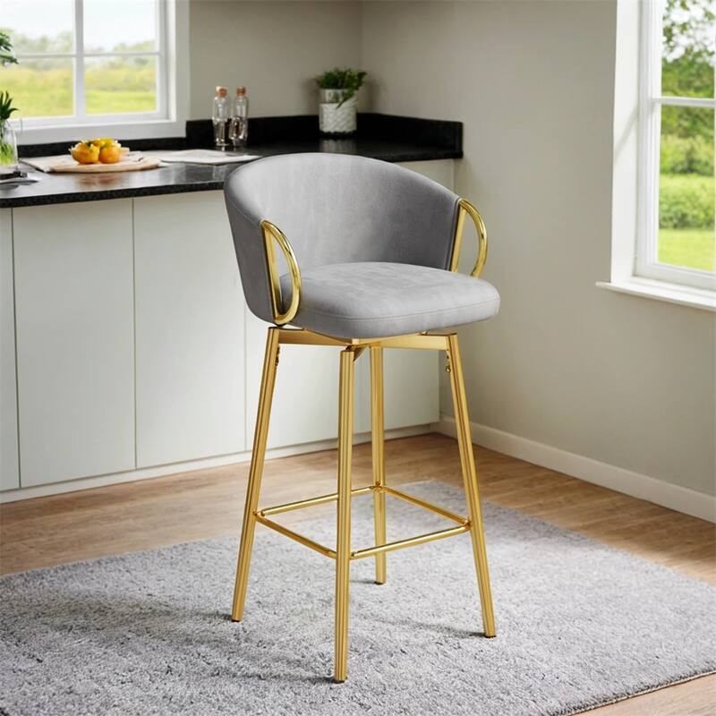 30" Dining Chairs Set of 4,Modern Style 360°Swivel Bar Chairs