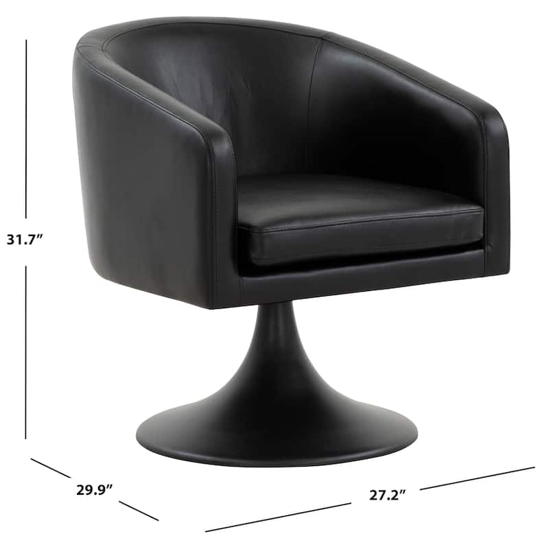 SAFAVIEH Couture Tela Pedestal Chair - 27.6" W x 29.7" L x 31.9" H - 27Wx30Dx32H