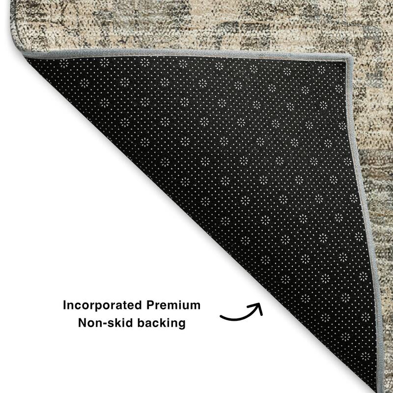 Premium Washable Super Soft Ombre Mosaic Mayfield Rug