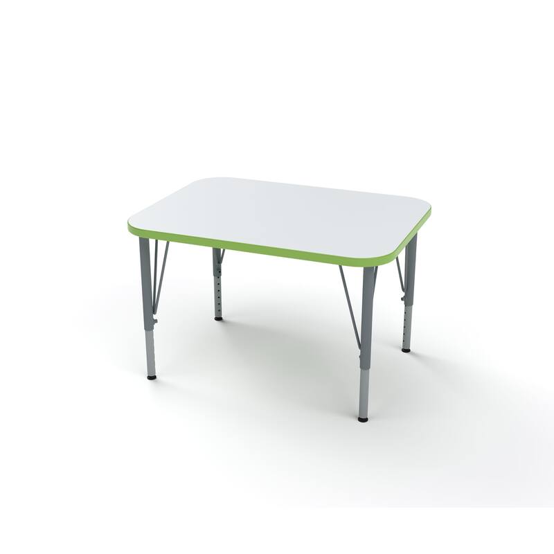 Tot Mate Versa Kids Desk Rectangle Large Surface (32" x 24") Classroom Table - Adjustable Height 14-23" - Island