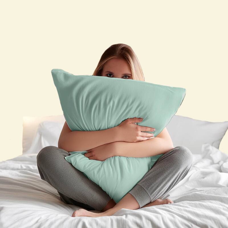 Vellux Solid Jersey Knit Sheet Set - Cotton Blend, Deep Pocket, Ultra Soft