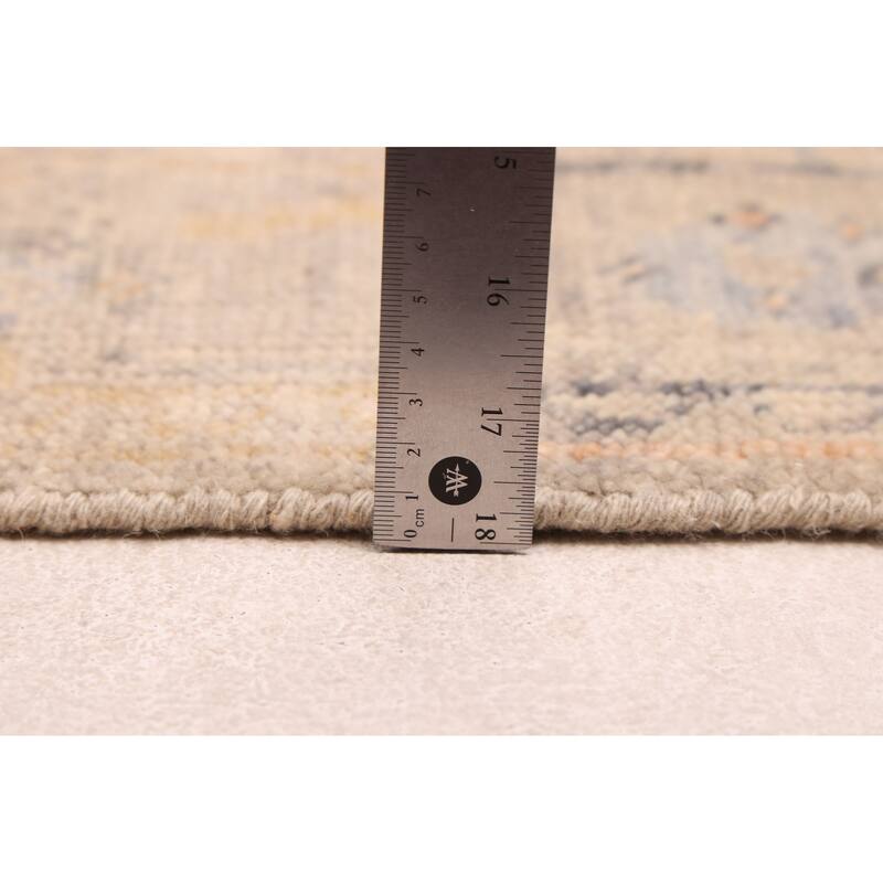 ECARPETGALLERY Hand-knotted Modern Oushak Light Grey Wool Rug - 4'0 x 5'10