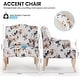 preview thumbnail 12 of 36, EROMMY Floral Accent Chair for Living Room, Upholstered Wingback Armchair with Pillow.