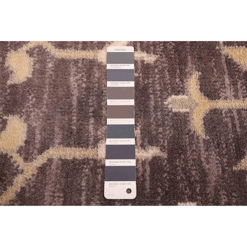 ECARPETGALLERY Hand-knotted Royal Oushak Dark Grey Wool Rug - 9'0 x 11'11