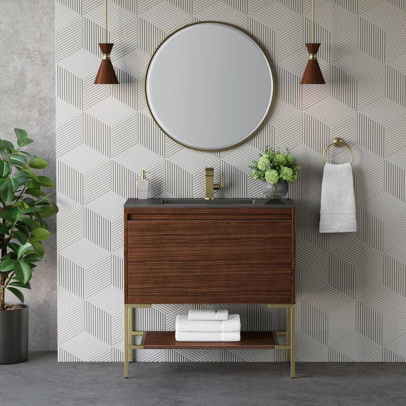 James Martin Vanities 805-V35.4-CB-CH Mantova 36" Single Basin Poplar