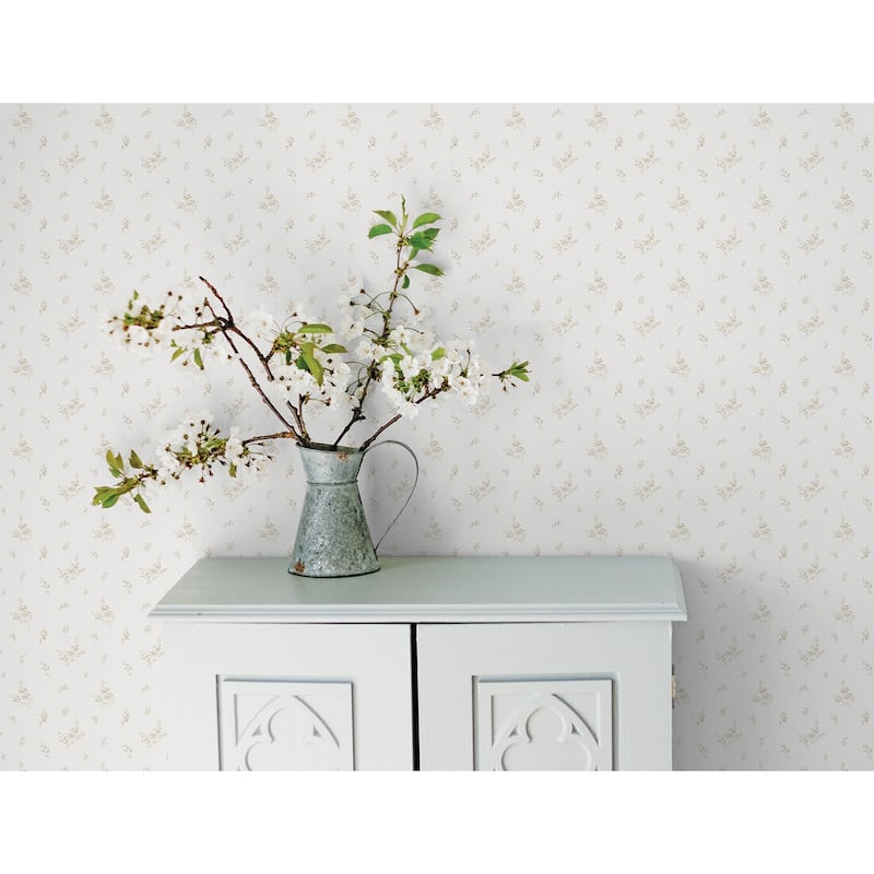 Galerie Wallcoverings Miniatures 3 Tiny Rose Cluster Design Vinyl on Non-woven Matte Wallpaper Roll