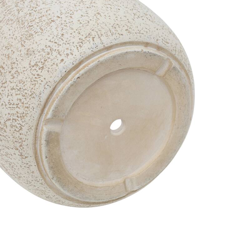 Large Outdoor Indoor Planter, 15.9"+12"+10" Dia Round Magnesium Oxide Planter Set of 3, Flower Pots with Drainage Holes