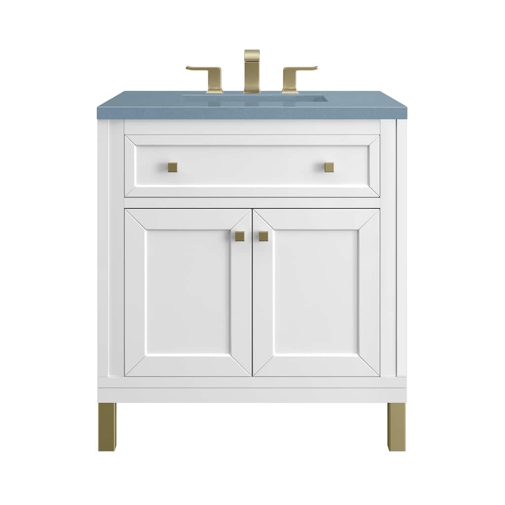 James Martin Vanities Chicago 30" Single Vanity, Glossy White