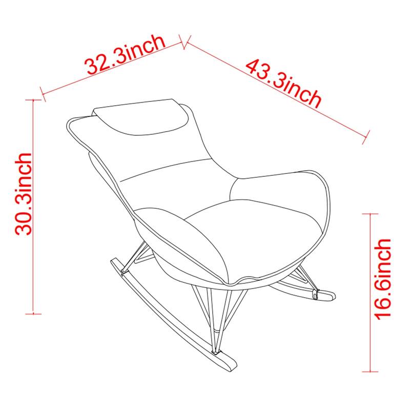 Leisure Sofa Single Rocking Chair,Balcony Leisure Area Single Chair