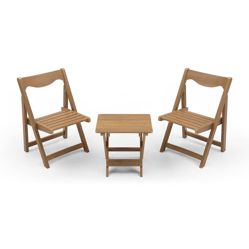 Outdoor Bistro Set Foldable Small Table and Chair Set