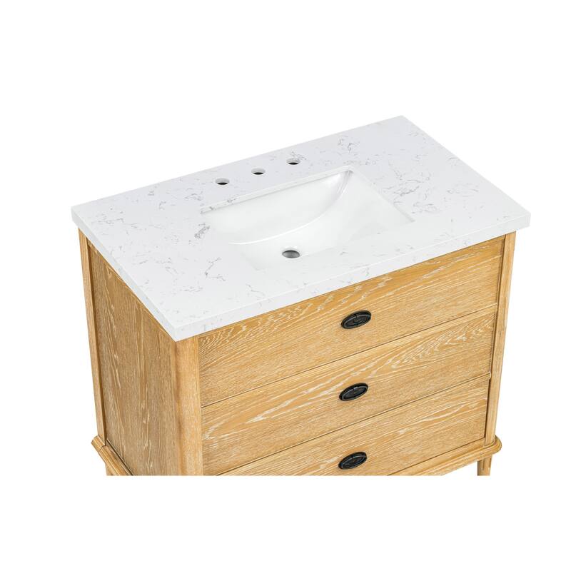 37'' Ferndale Bathroom Vanity with Engineered Stone Top
