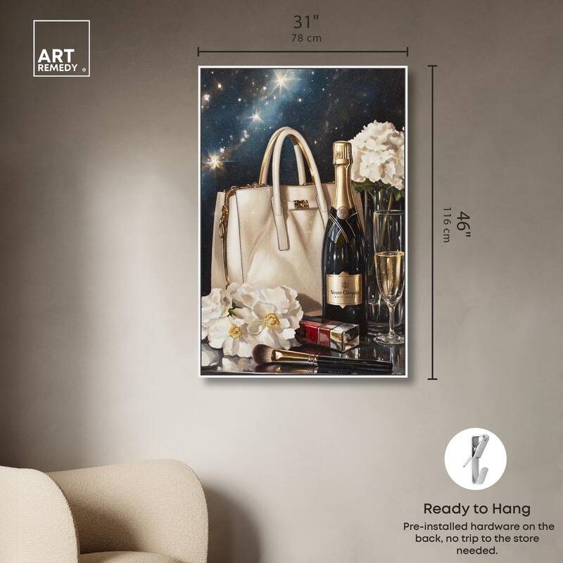 Cheers to Starry Glam Canvas by Art Remedy