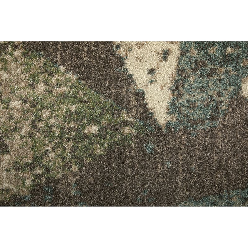 Sparkman R39QV Color Block Modern Area Rug