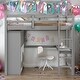 preview thumbnail 19 of 32, Full Size Loft Bed With Built-in Wardrobe,Desk,Shelves,Drawers for Home