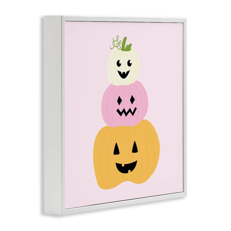 Stupell Pastel Happy Jack-o-Lanterns Framed Giclee Art Design By Sazerelli Designs