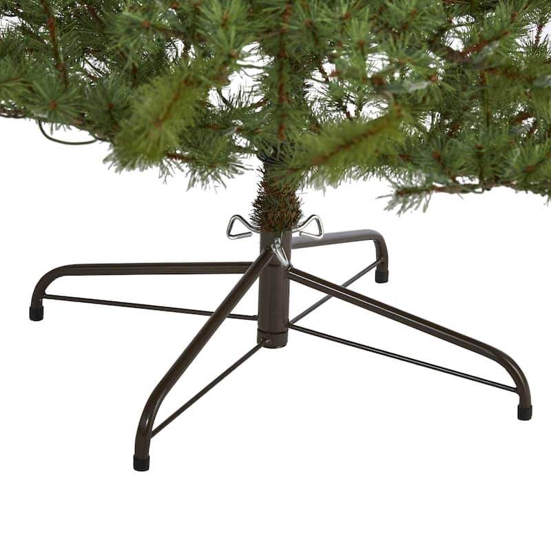 7’ Pre-Lit Vancouver Mountain Pine Artificial Christmas Tree, Clear LED Lights - 7 Foot