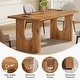 preview thumbnail 5 of 23, 70.89" Rectangle Dining Table for 6-8 People, Modern Simple Wood Kitchen Table