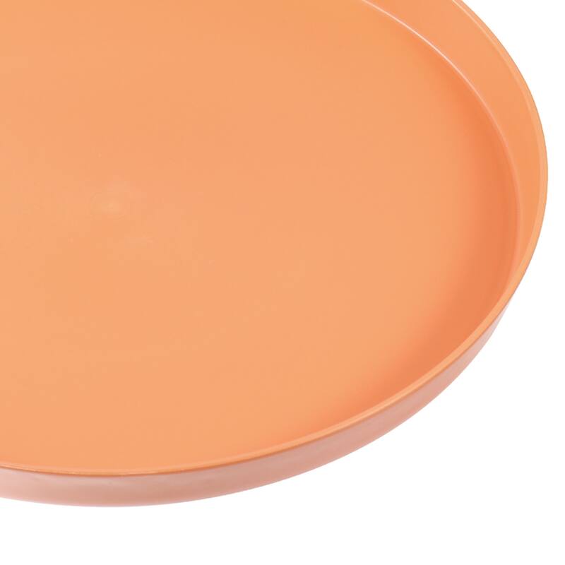11.5" x 1" Round Restaurant Serving Trays, 2 Pack Food Service Tray, Orange