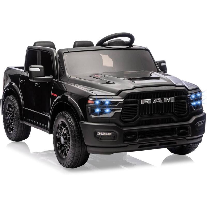 2 Seater Electric Car for Kids, 24v Ride on Truck Toy for Kids Best Gift - Black